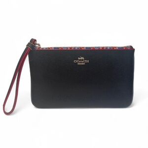 Coach Red & Blue Floral Lining Wristlet – LIKE NEW!